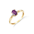 Yellow Gold Diamond & Amethyst — Leontina