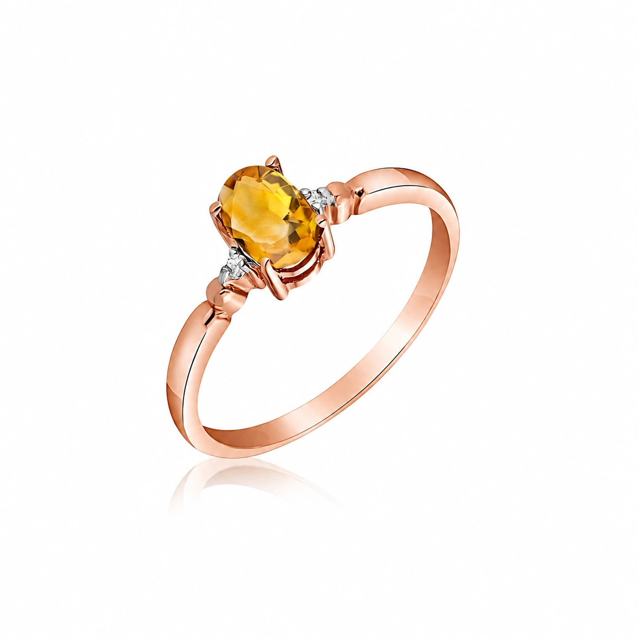 Rose Gold Diamond & Citrine — Leontina