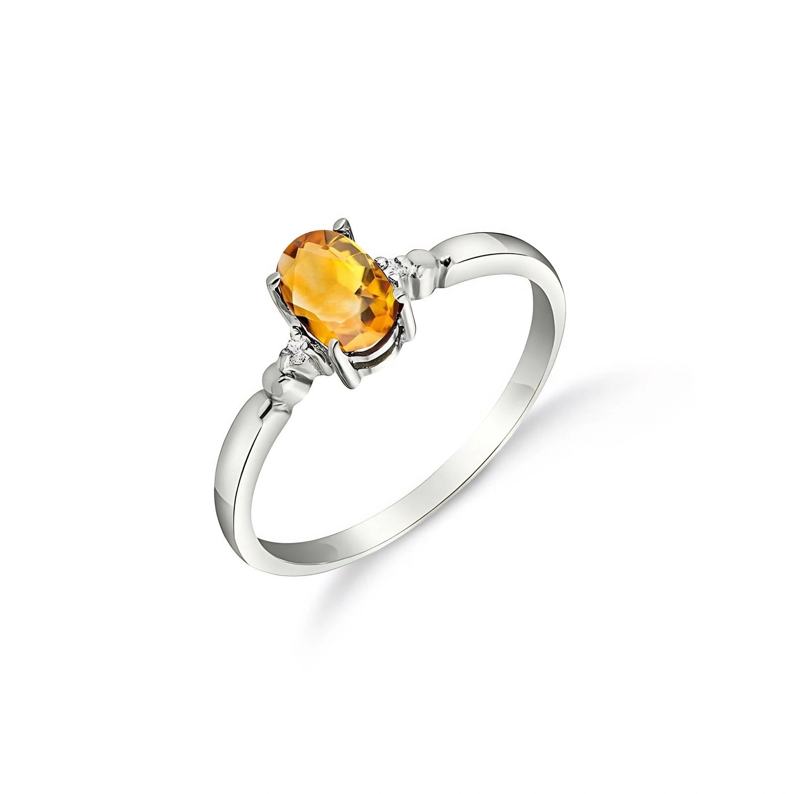 White Gold Diamond & Citrine — Leontina