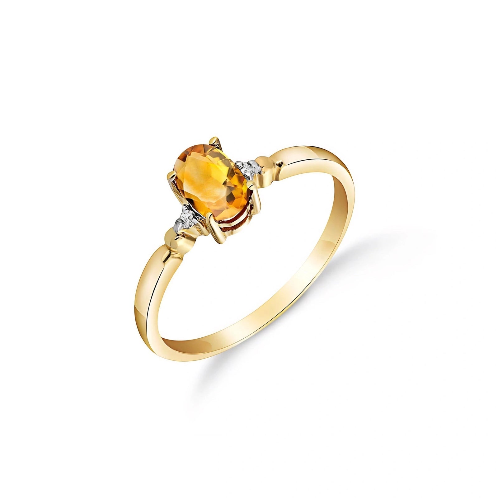 Yellow Gold Diamond & Citrine — Leontina