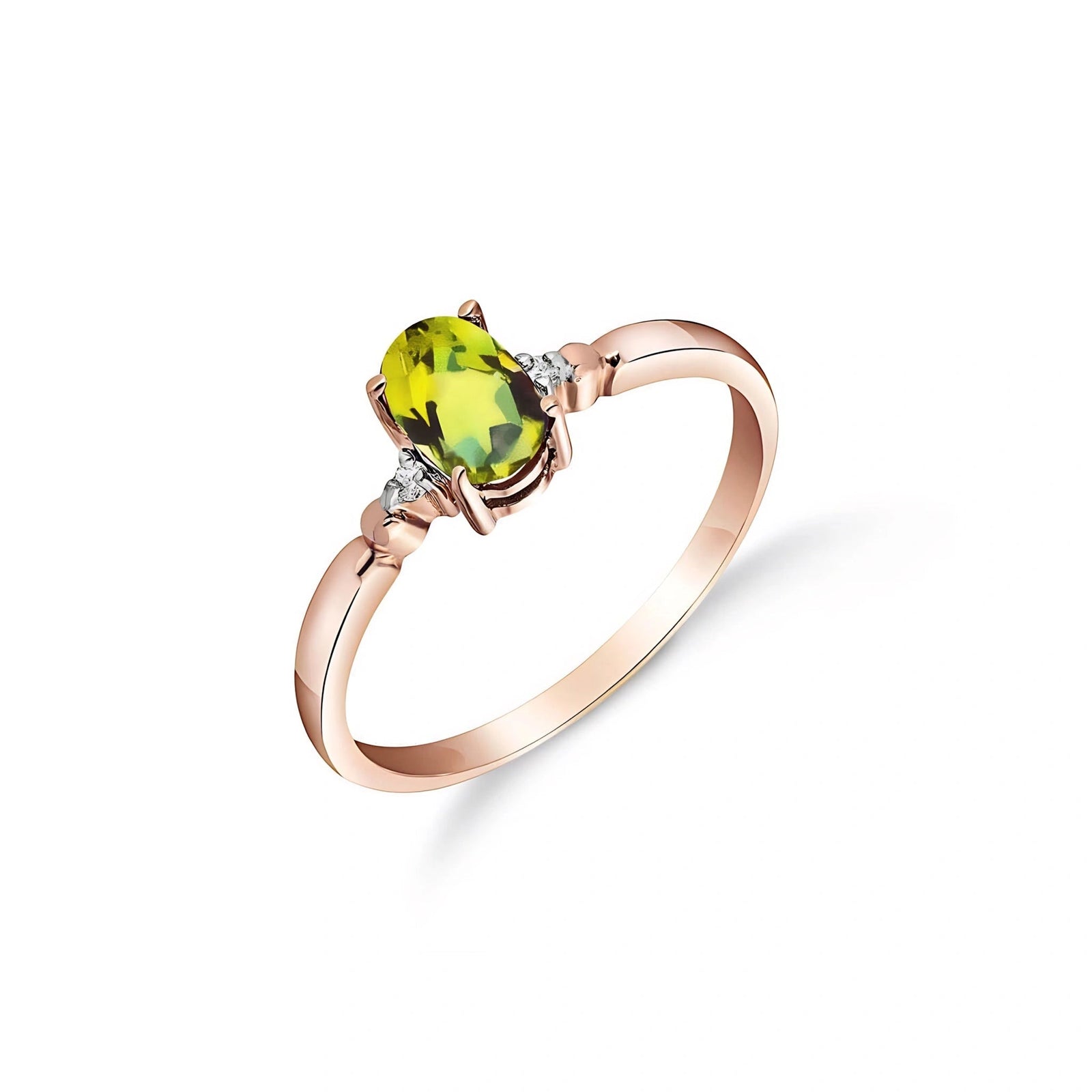 Rose Gold Diamond & Peridot — Leontina