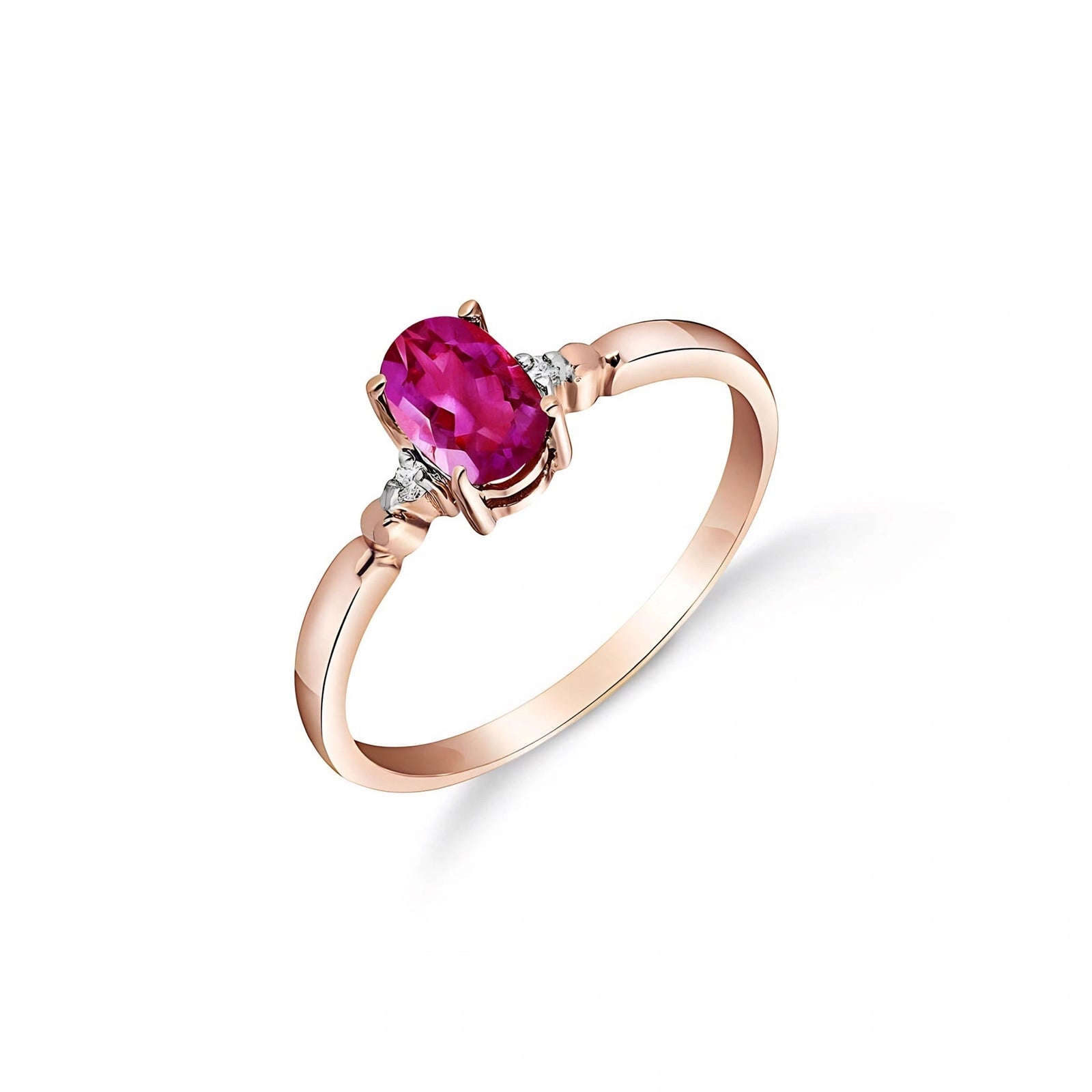 Rose Gold Pink Topaz & Diamond — Leontina