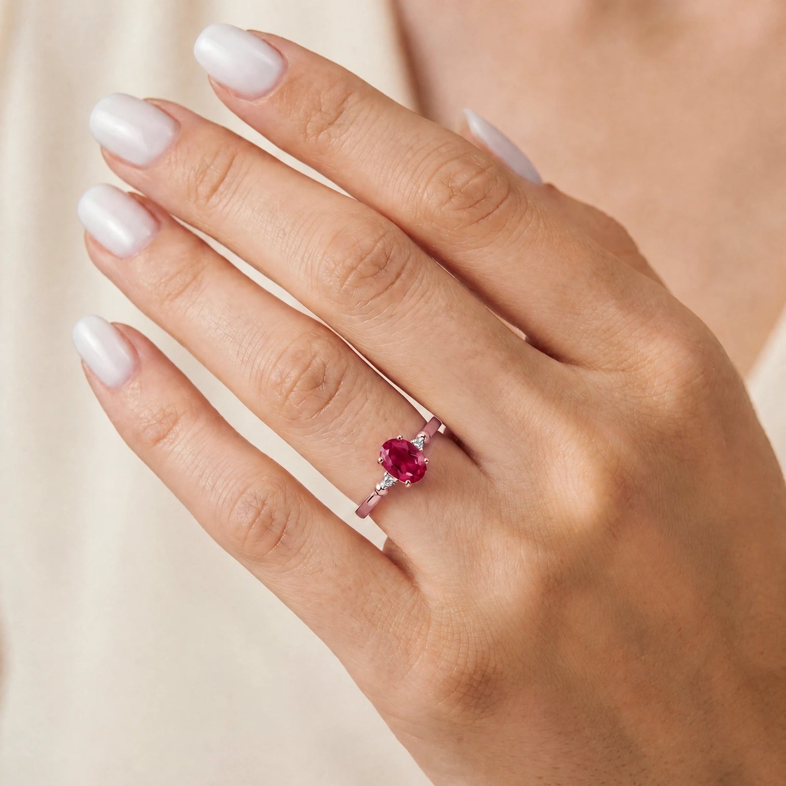 Rose Gold Ruby & Diamond — Leontina