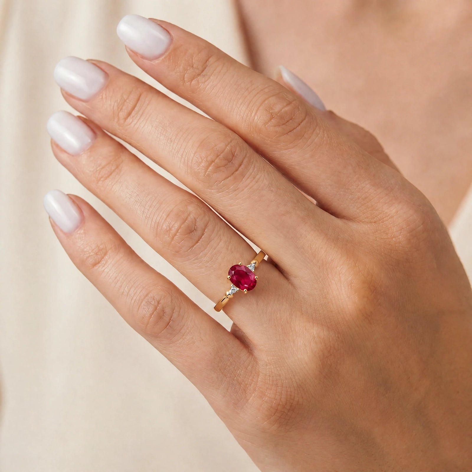 Yellow Gold Ruby & Diamond — Leontina