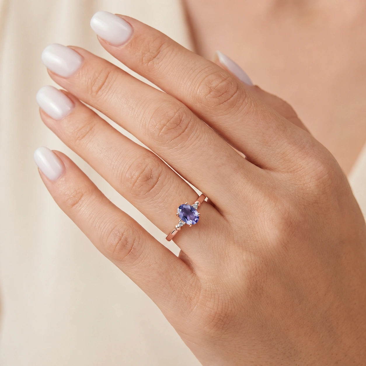 Rose Gold Tanzanite & Diamond — Leontina