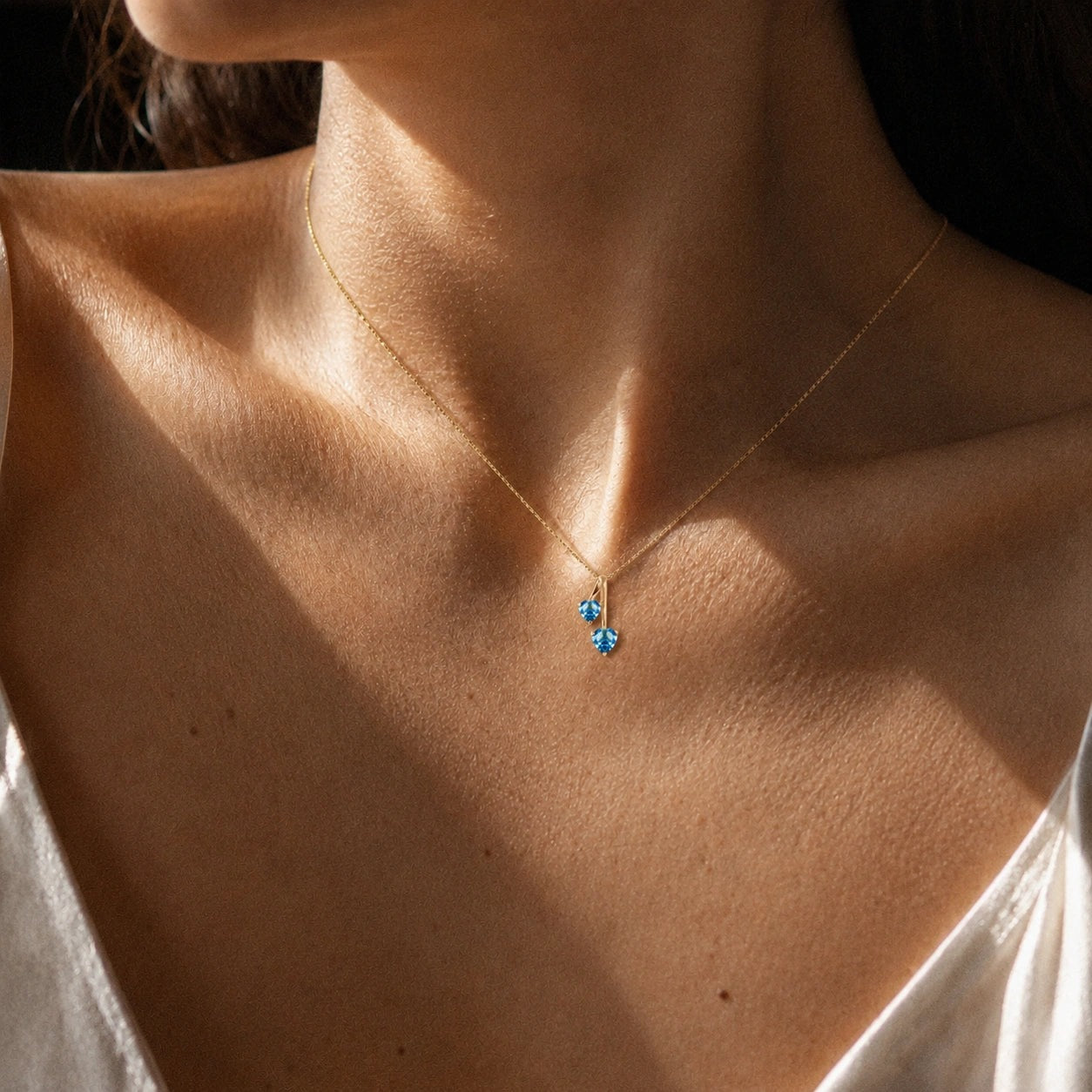 Yellow Gold Aura Necklace Amethyst 10K — Berenice