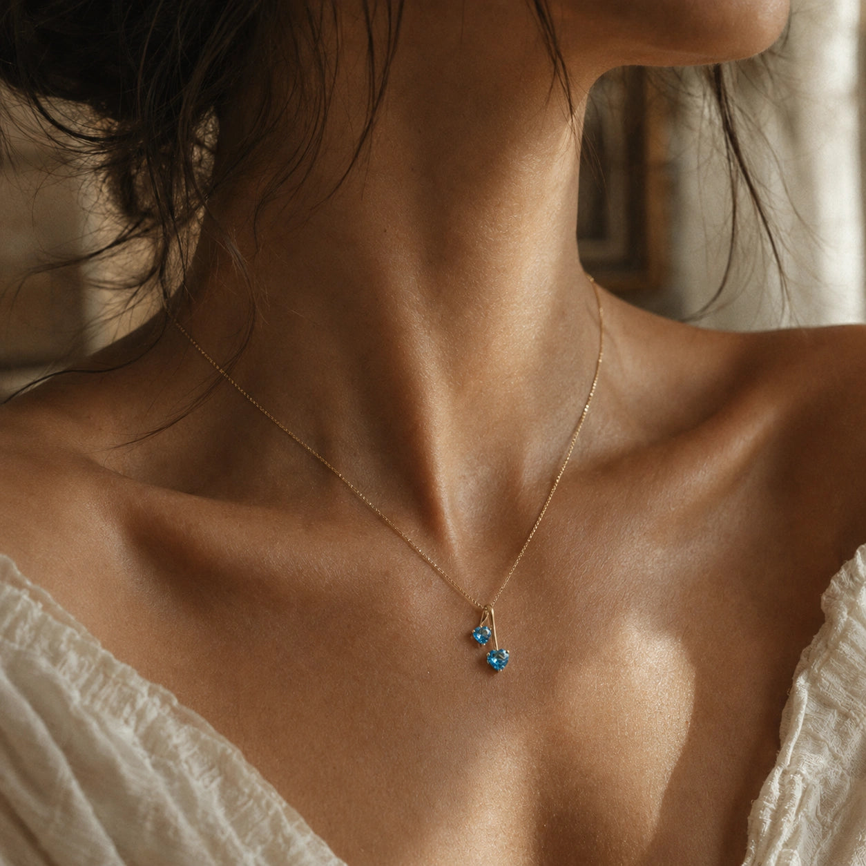 Yellow Gold Aura Necklace Amethyst 10K — Berenice