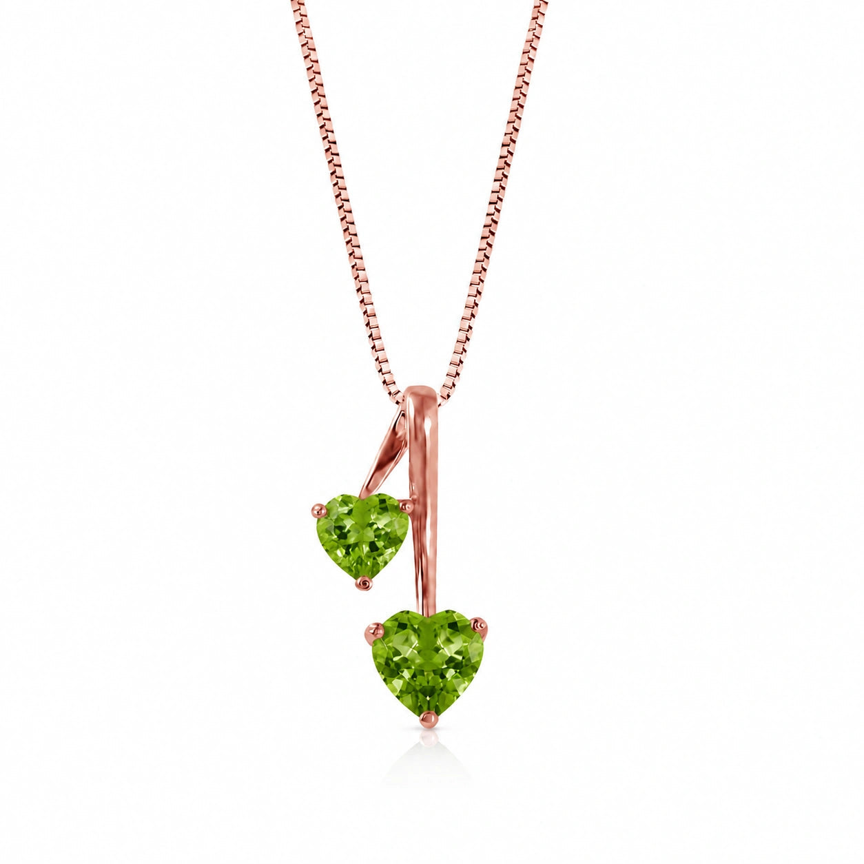 Rose Gold Aura Necklace Aquamarine 10K — Berenice