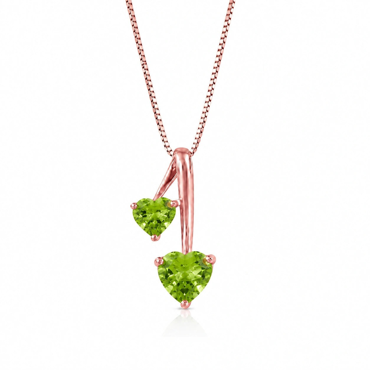 Rose Gold Aura Necklace Aquamarine 10K — Berenice