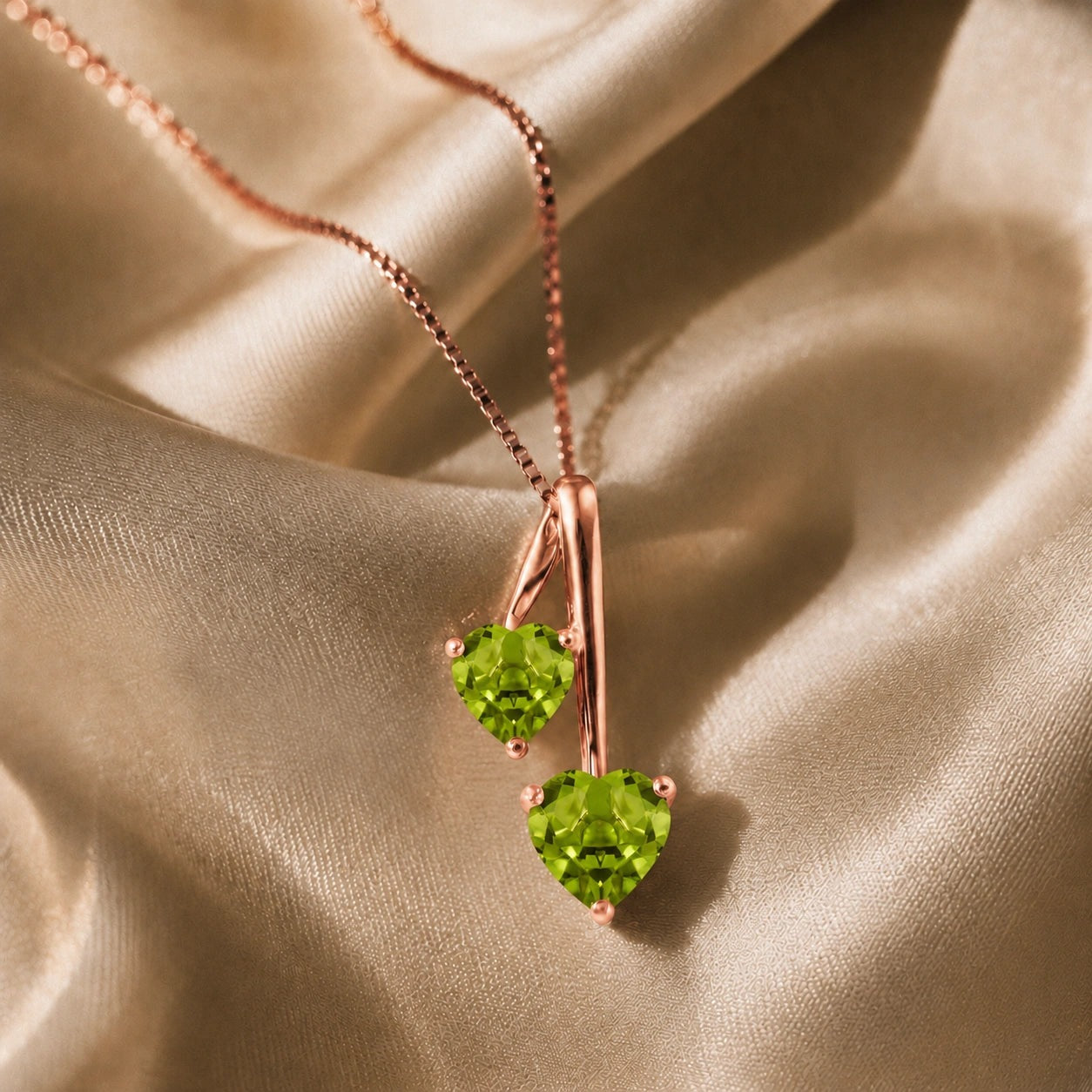 Rose Gold Aura Necklace Aquamarine 10K — Berenice