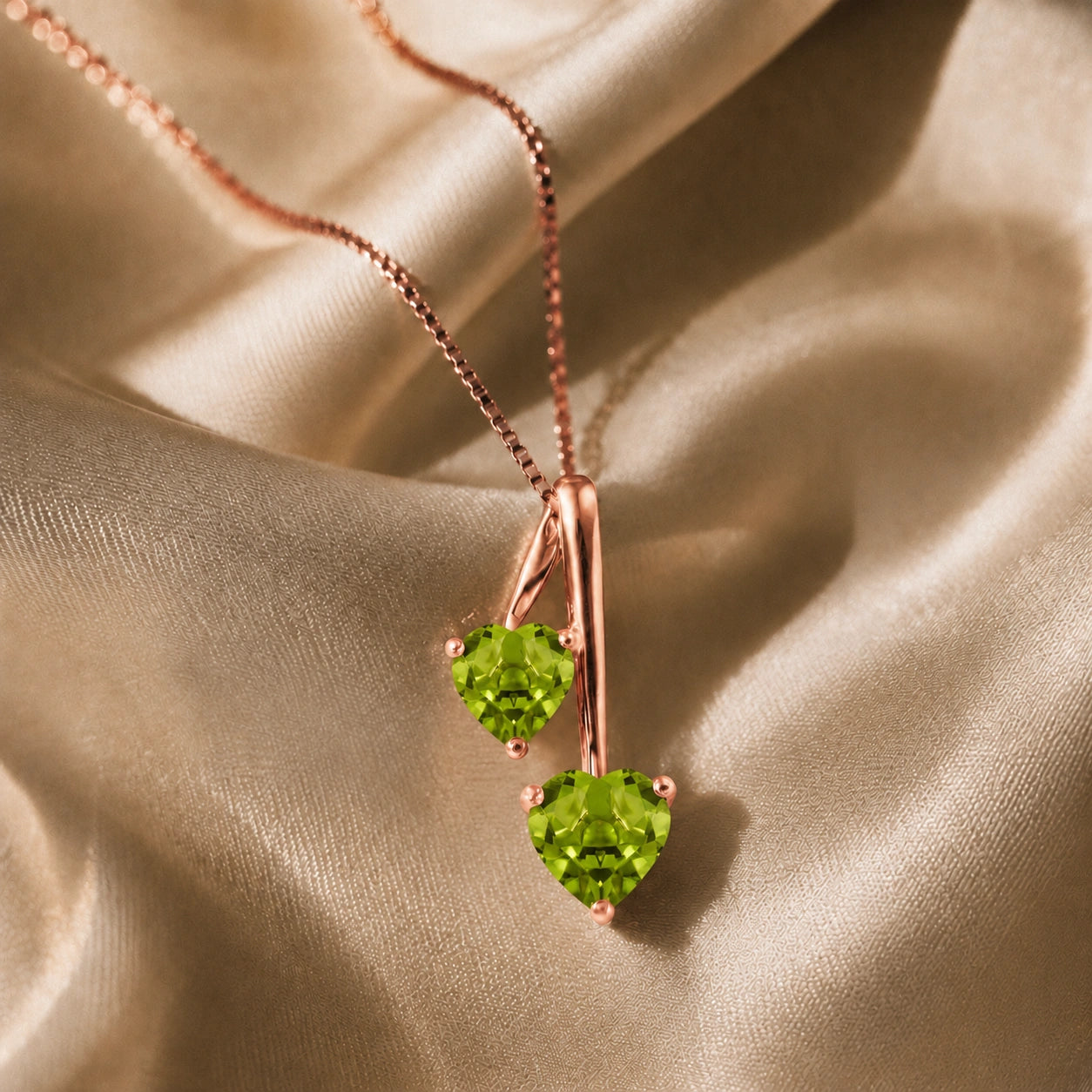 Rose Gold Aura Necklace Aquamarine 10K — Berenice