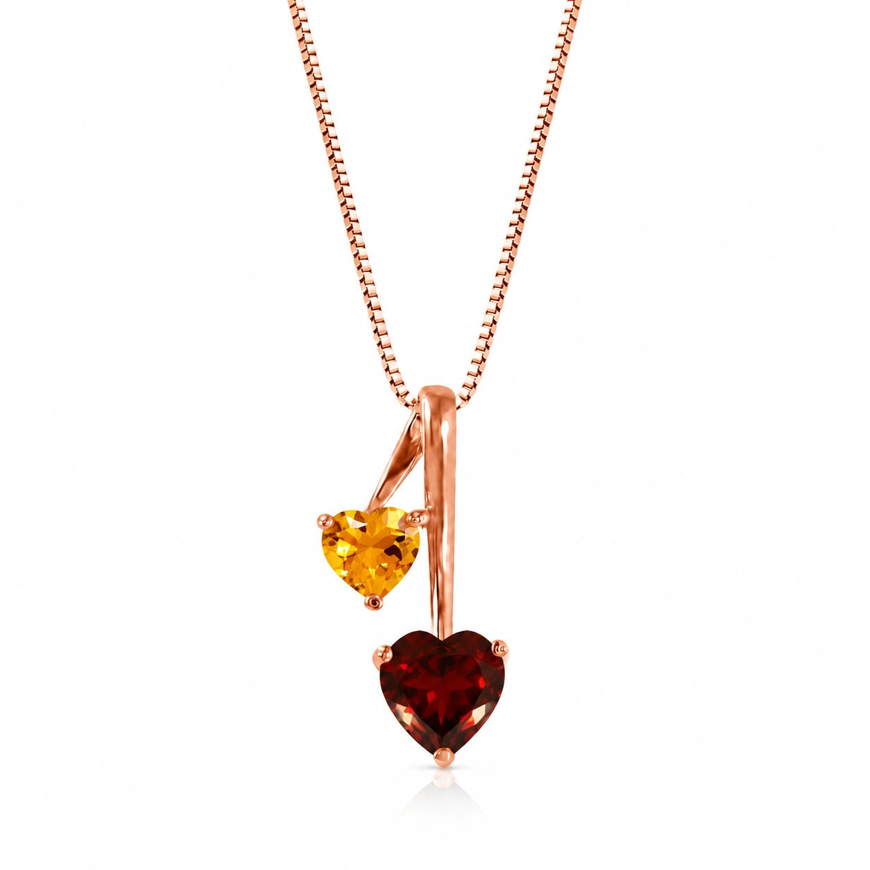 Rose Gold Aura Necklace Blue Topaz 10K — Berenice