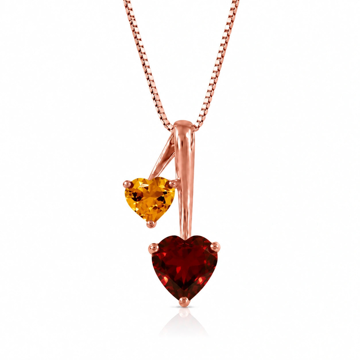 Rose Gold Aura Necklace Blue Topaz 10K — Berenice