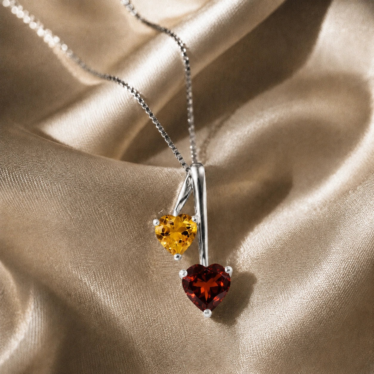 White Gold Aura Necklace Blue Topaz 10K — Berenice