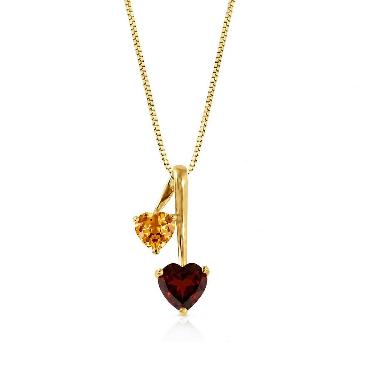 Yellow Gold Aura Necklace Blue Topaz 10K — Berenice