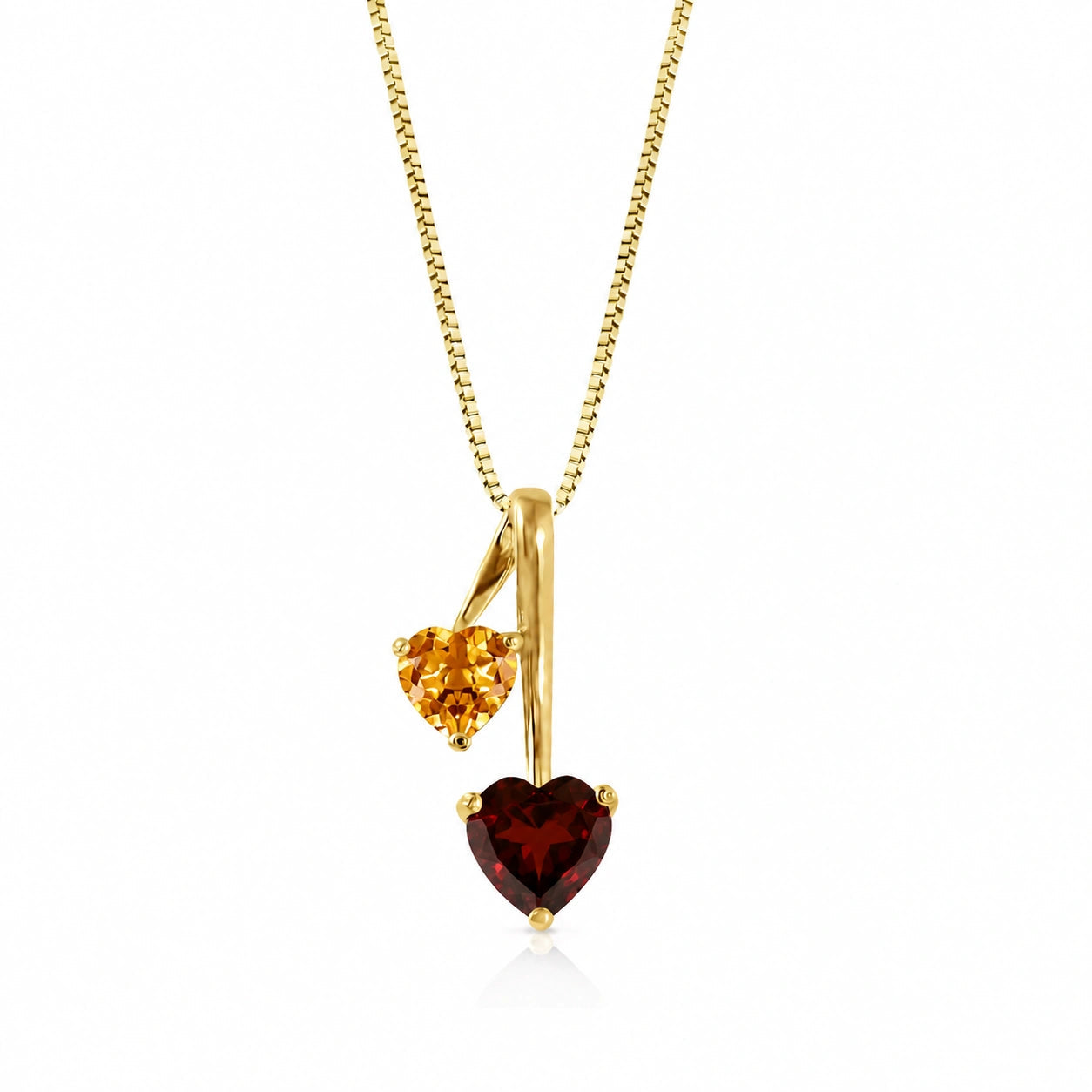 Yellow Gold Aura Necklace Blue Topaz 10K — Berenice