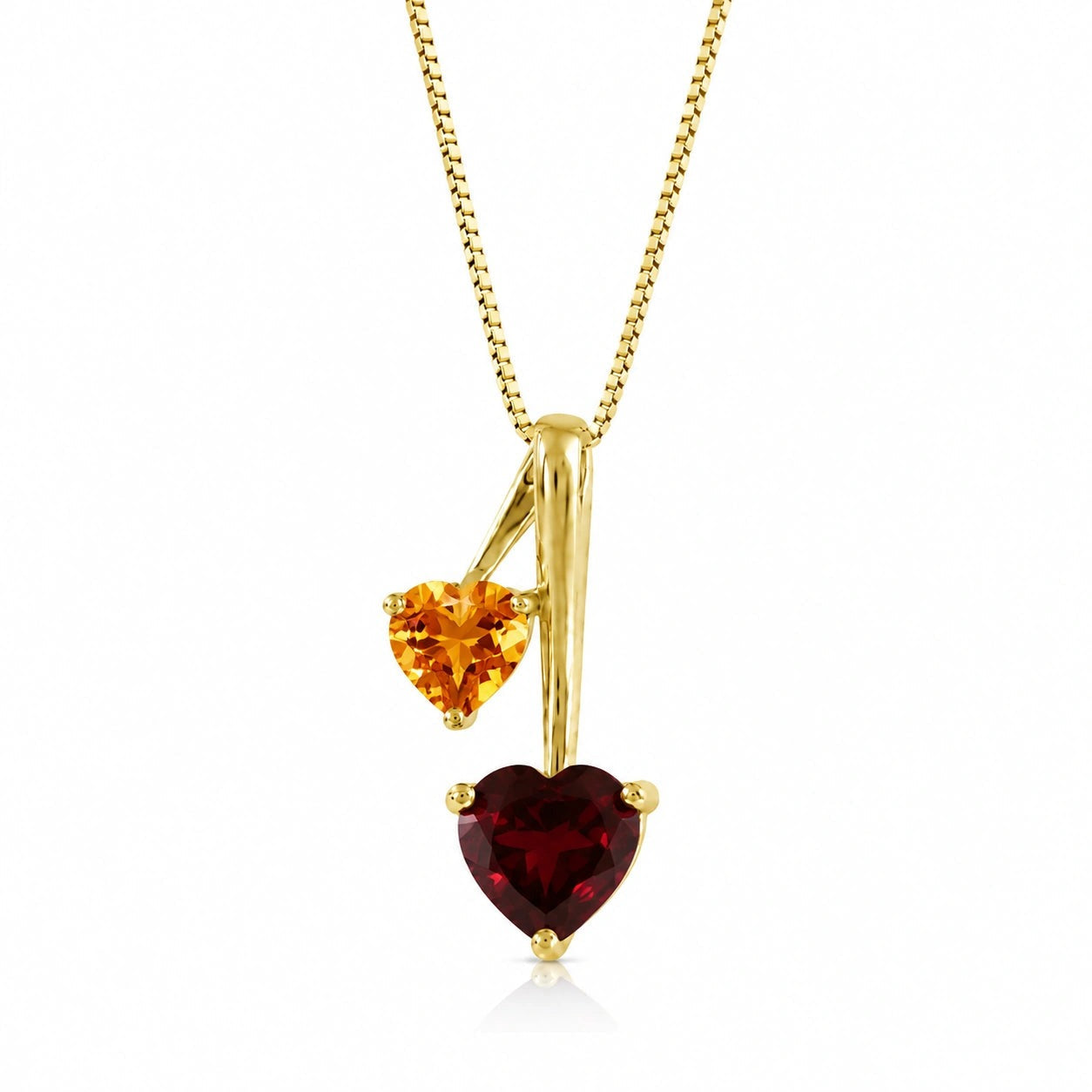Yellow Gold Aura Necklace Blue Topaz 10K — Berenice