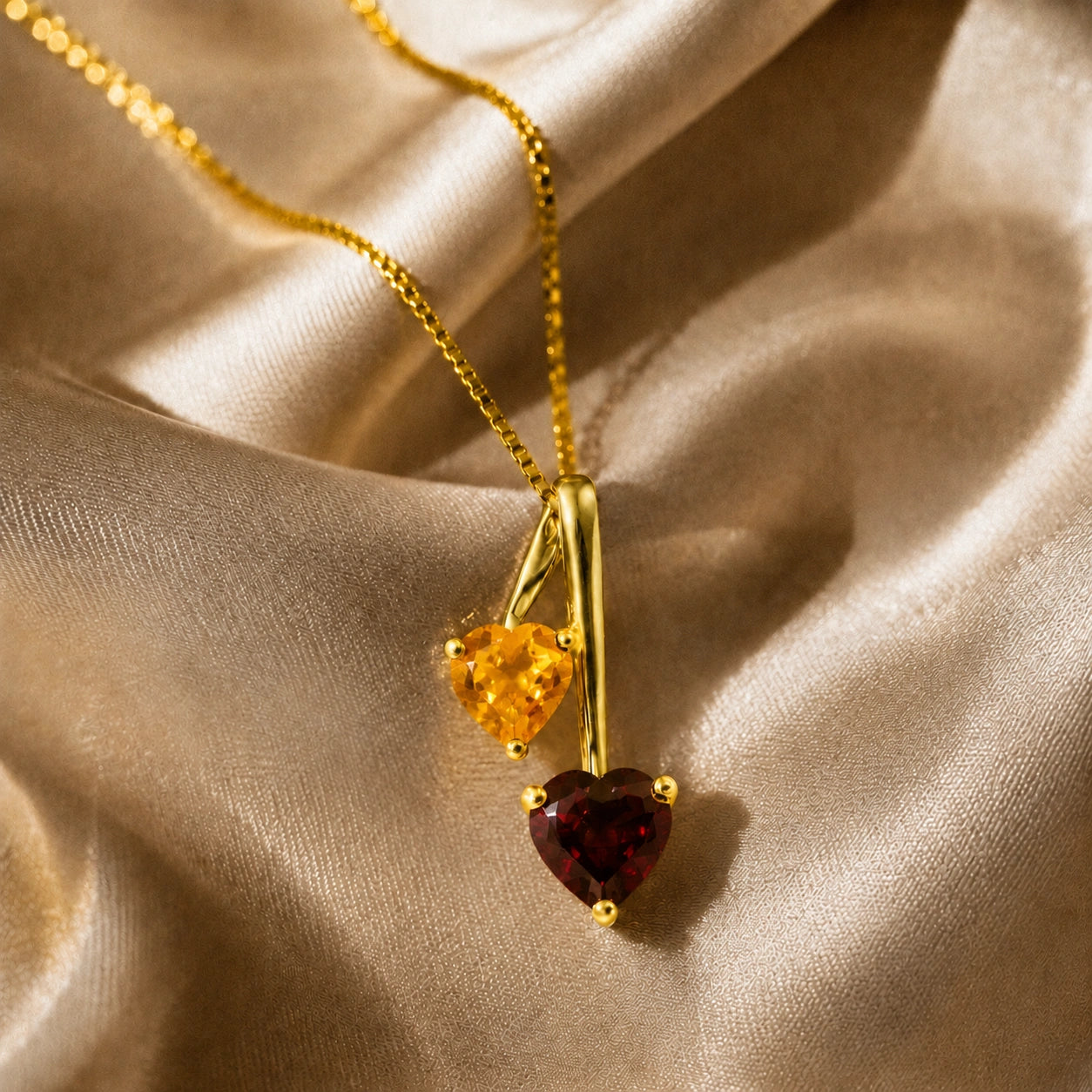 Yellow Gold Aura Necklace Blue Topaz 10K — Berenice