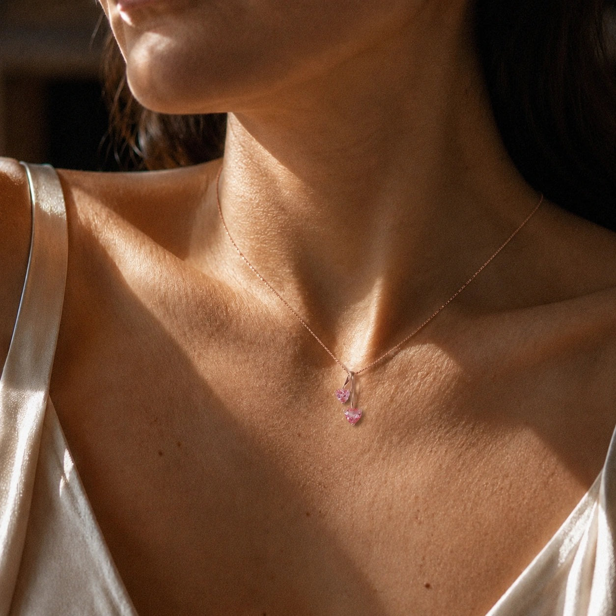 Rose Gold Aura Necklace Citrine 10K — Berenice