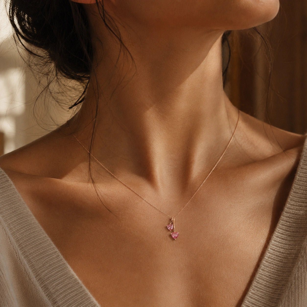 Rose Gold Aura Necklace Citrine 10K — Berenice