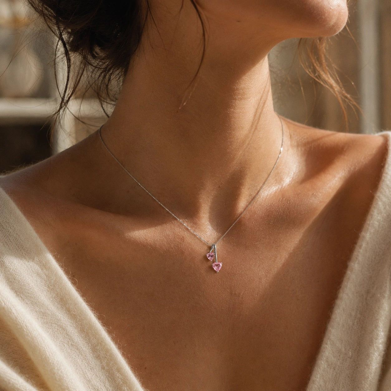 White Gold Aura Necklace Citrine 10K — Berenice
