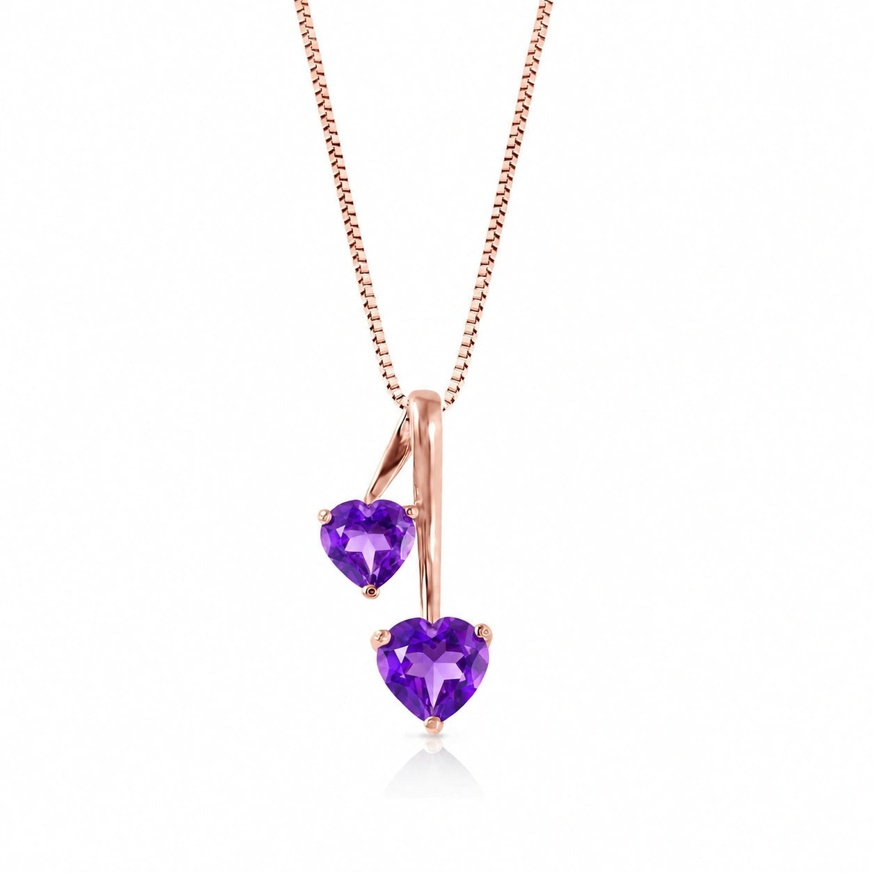 Rose Gold Aura Necklace Garnet 10K — Berenice
