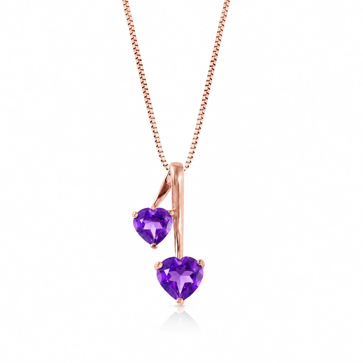 Rose Gold Aura Necklace Garnet 10K — Berenice