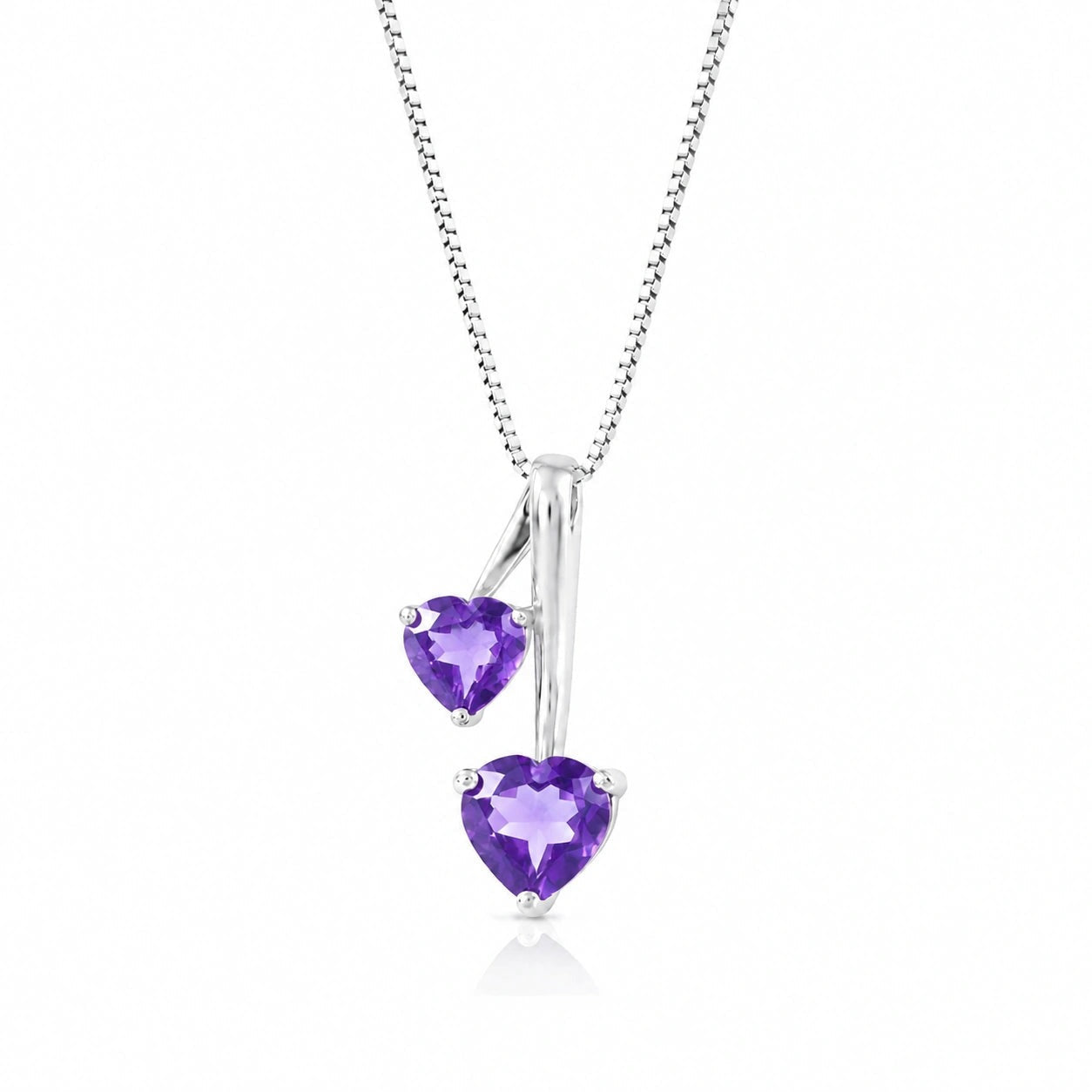 White Gold Aura Necklace Garnet 10K — Berenice