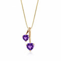 Yellow Gold Aura Necklace Amethyst — Berenice