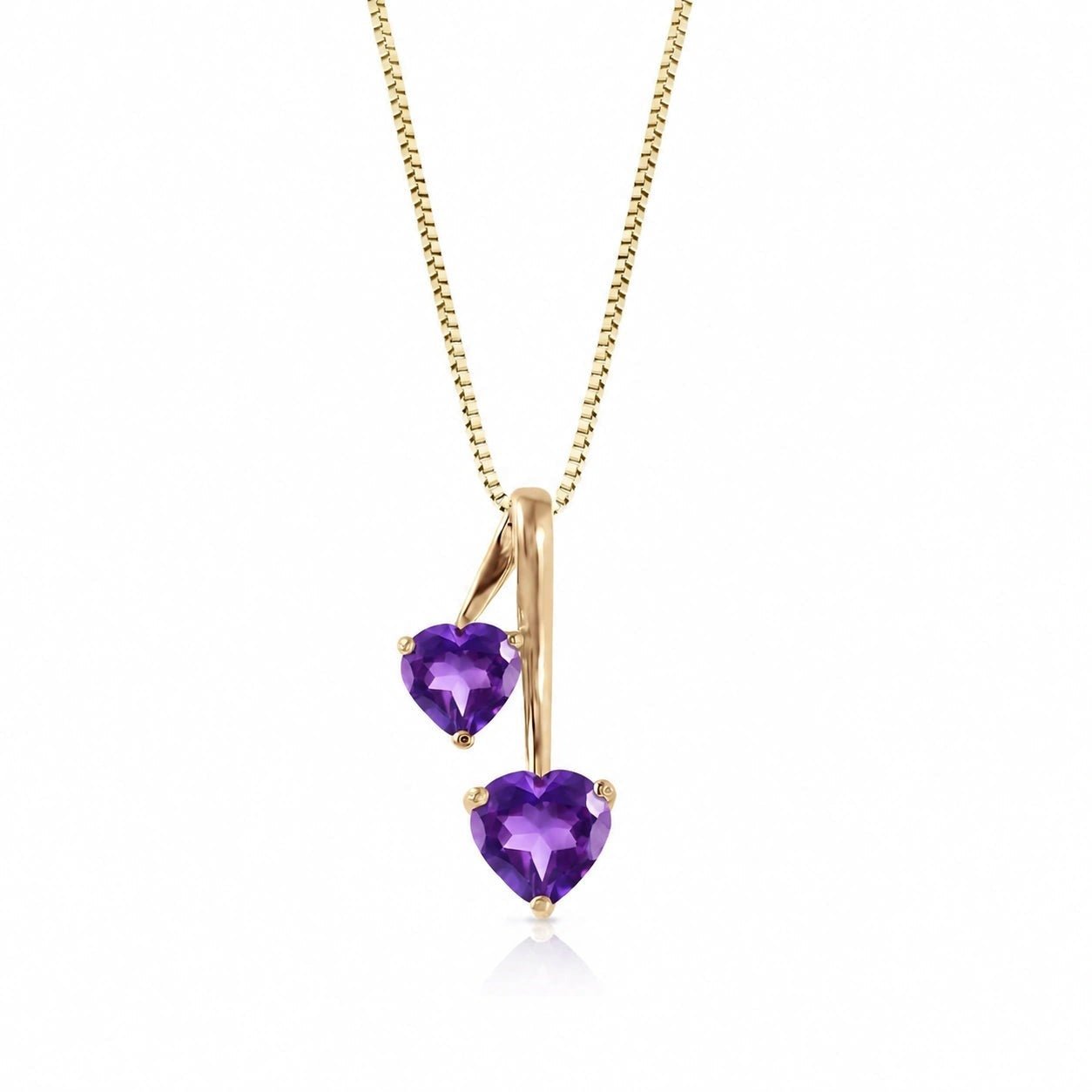Yellow Gold Aura Necklace Garnet 10K — Berenice