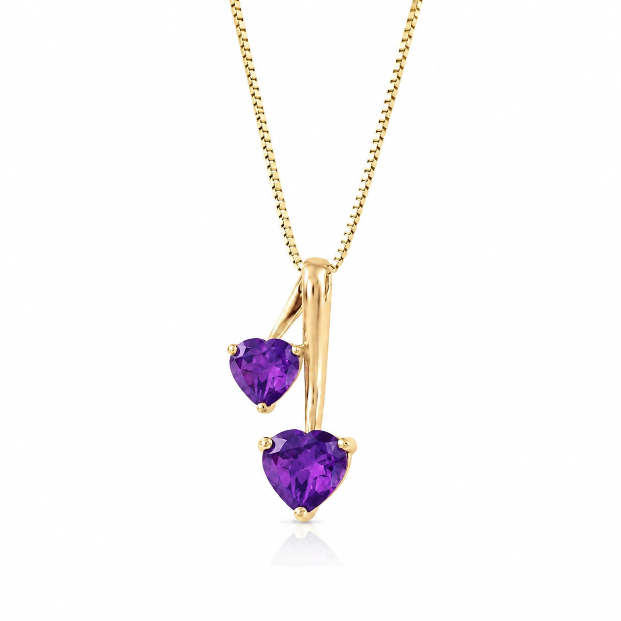 Yellow Gold Aura Necklace Garnet 10K — Berenice