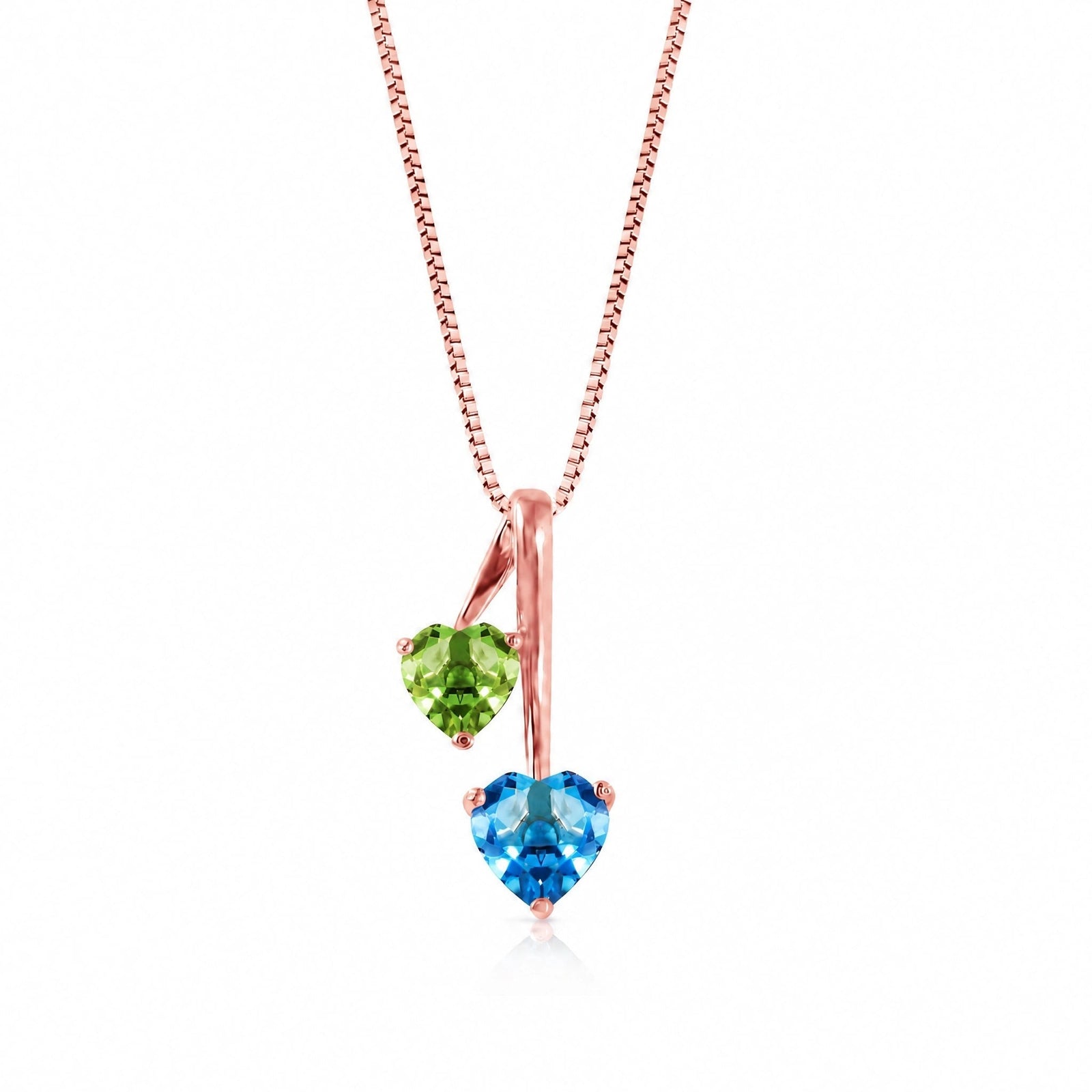 Rose Gold Aura Necklace Pink Topaz 10K — Berenice