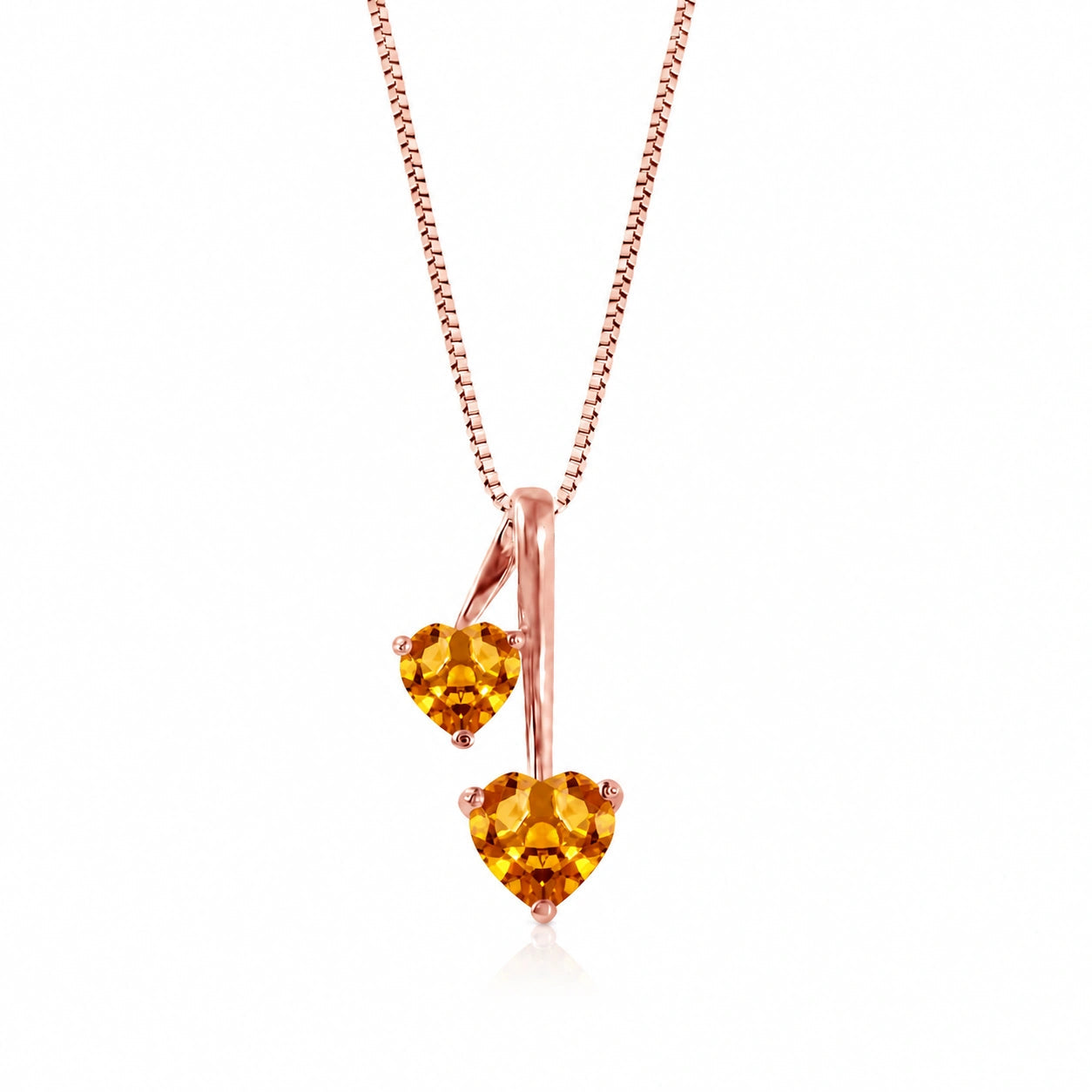 Rose Gold Aura Necklace Pink Topaz 10K — Berenice