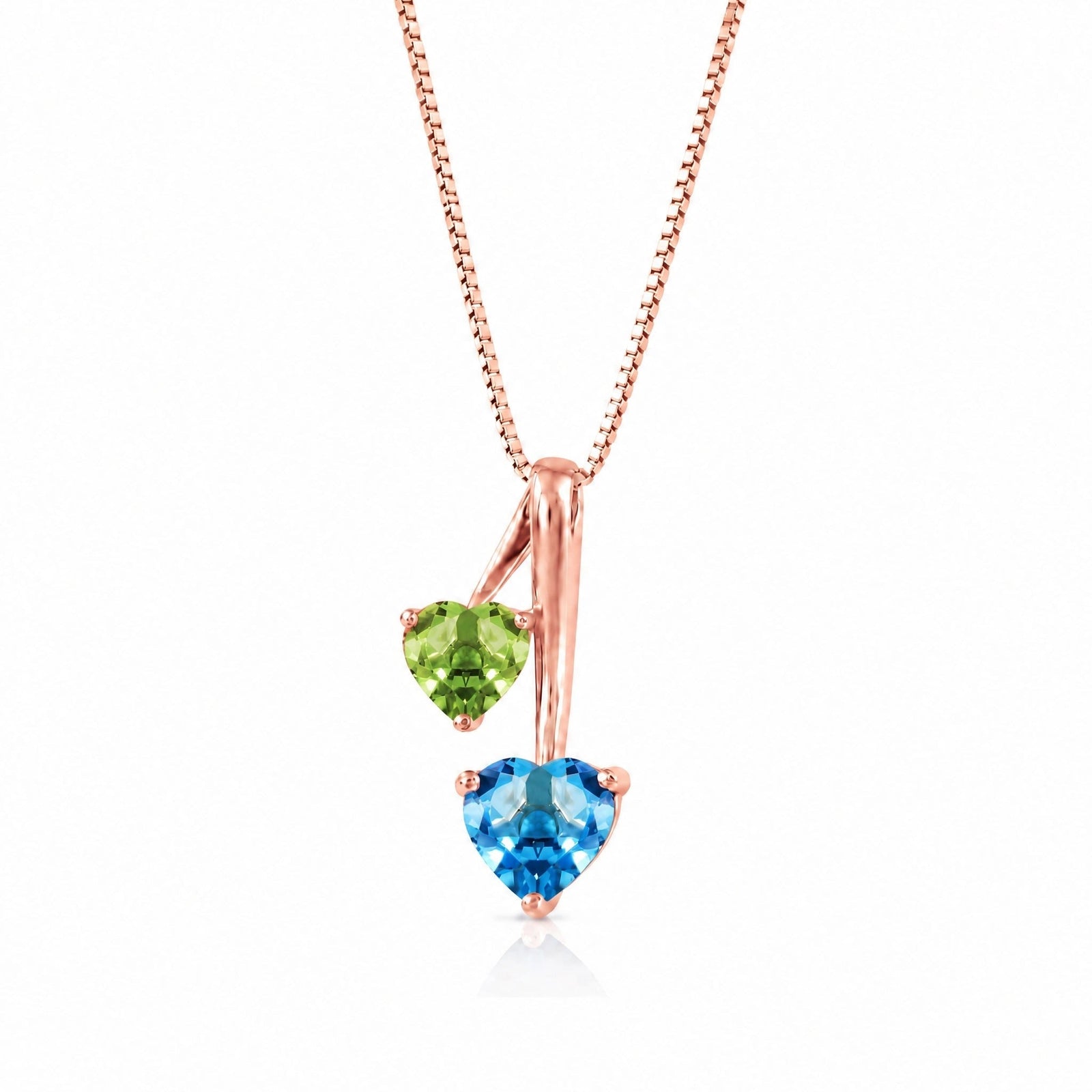 Rose Gold Aura Necklace Pink Topaz 10K — Berenice