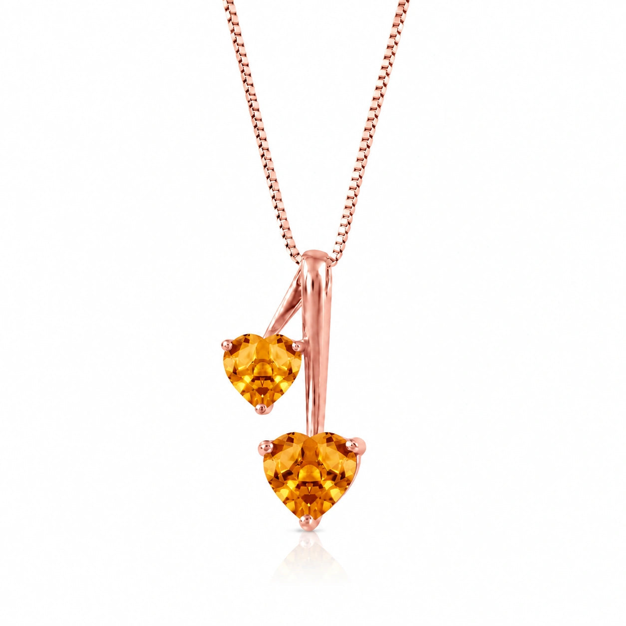 Rose Gold Aura Necklace Pink Topaz 10K — Berenice