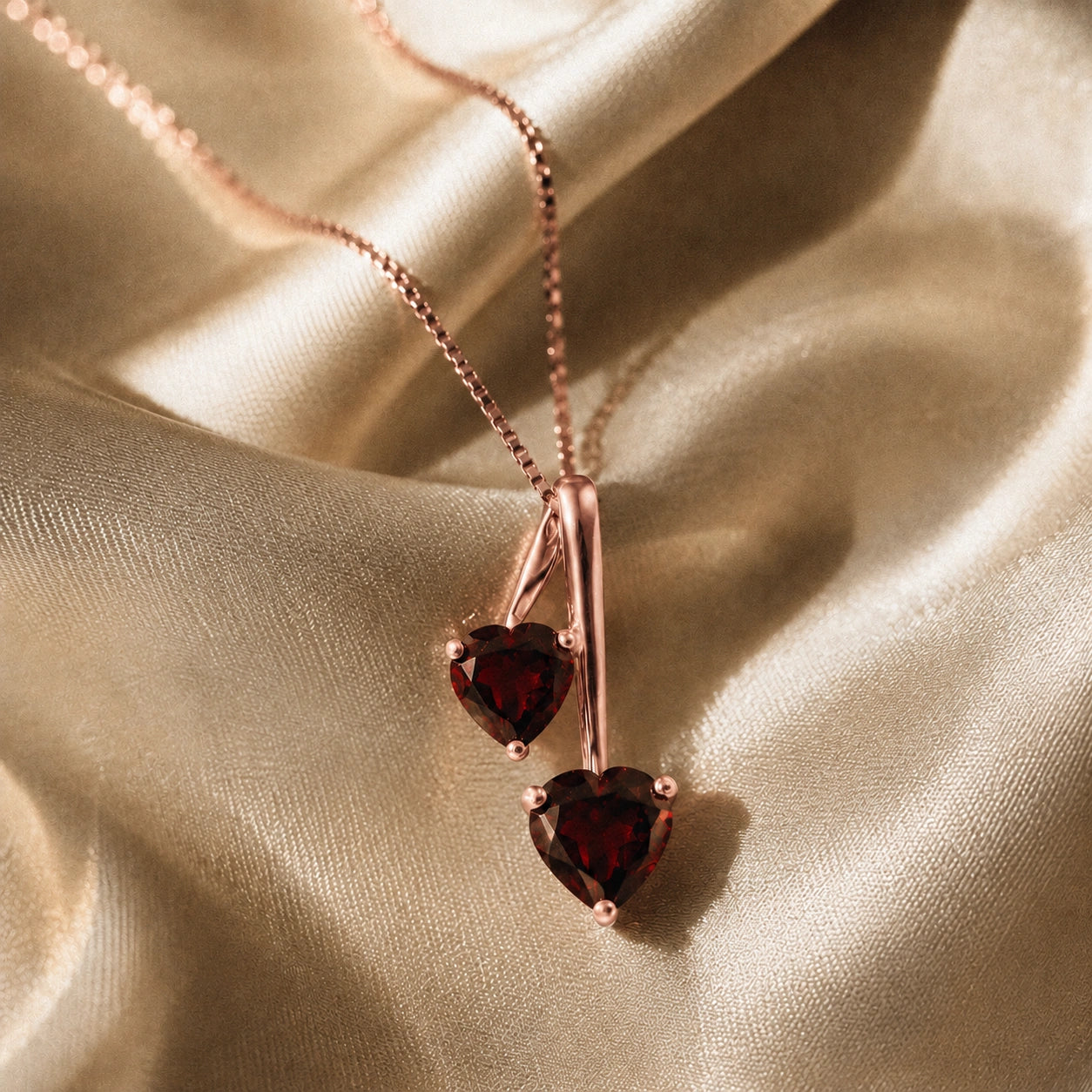 Rose Gold Aura Necklace Pink Topaz 10K — Berenice