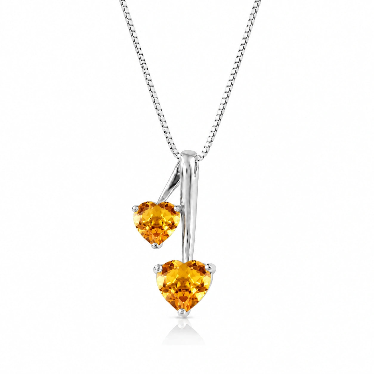 White Gold Aura Necklace Pink Topaz 10K — Berenice