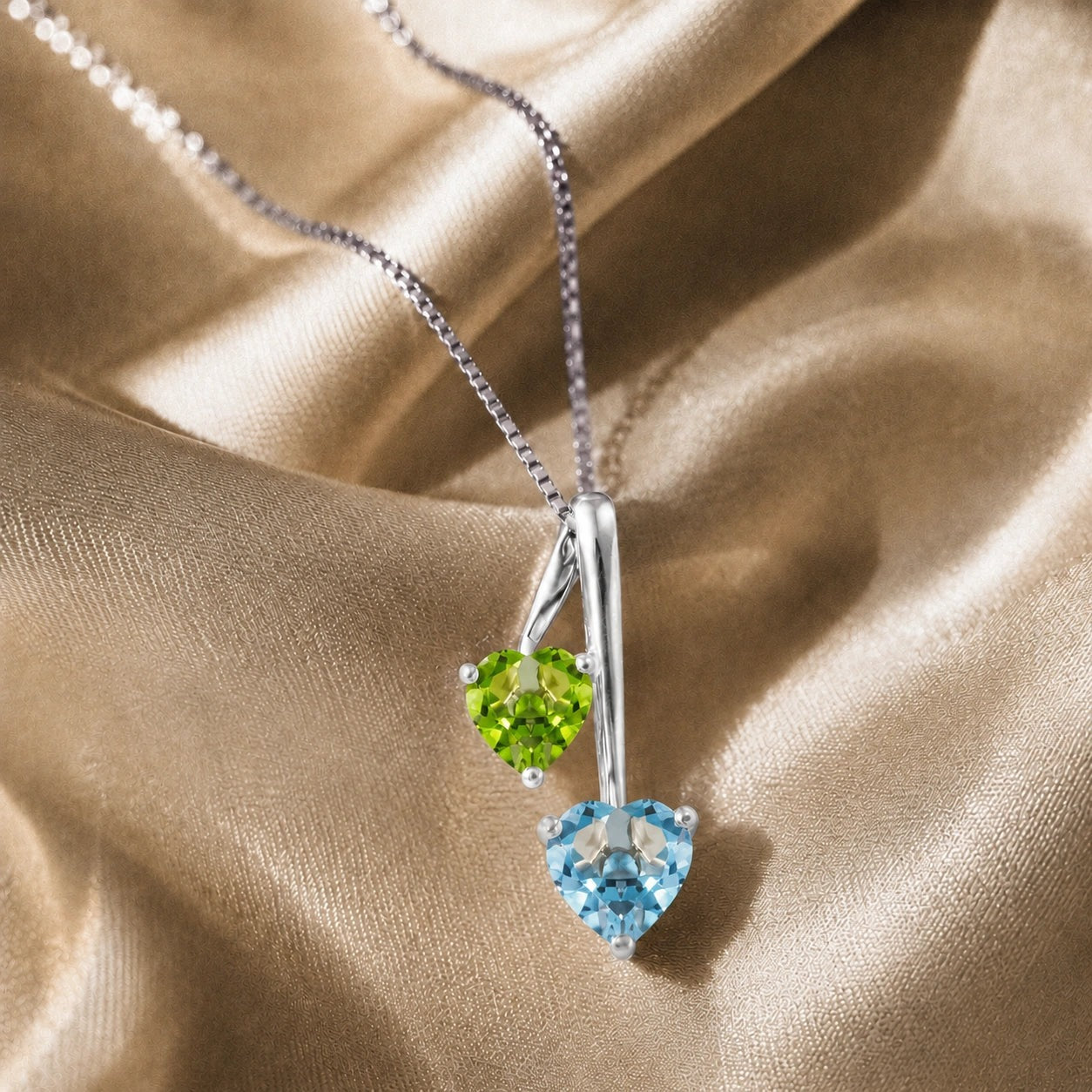 White Gold Aura Necklace Pink Topaz 10K — Berenice