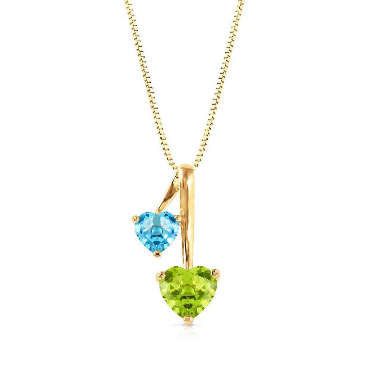 Yellow Gold Aura Necklace Pink Topaz 10K — Berenice