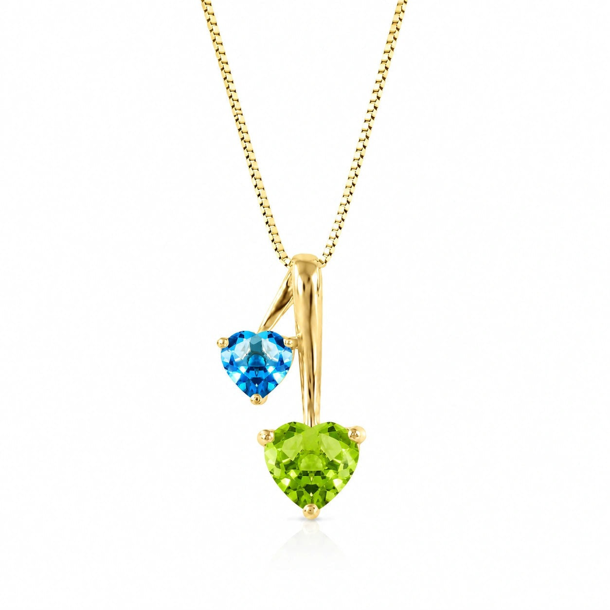 Yellow Gold Aura Necklace Pink Topaz 10K — Berenice