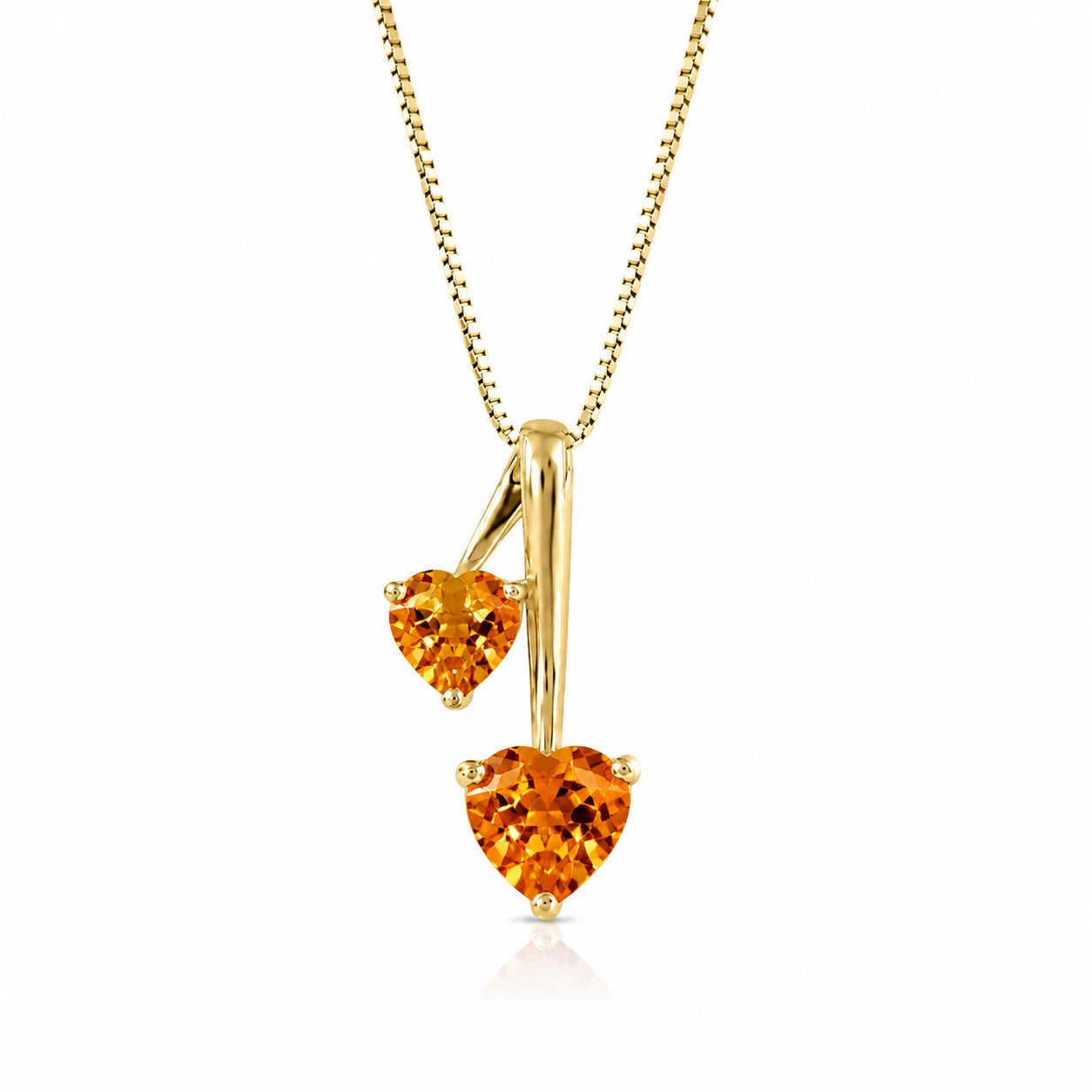 Yellow Gold Aura Necklace Pink Topaz 10K — Berenice