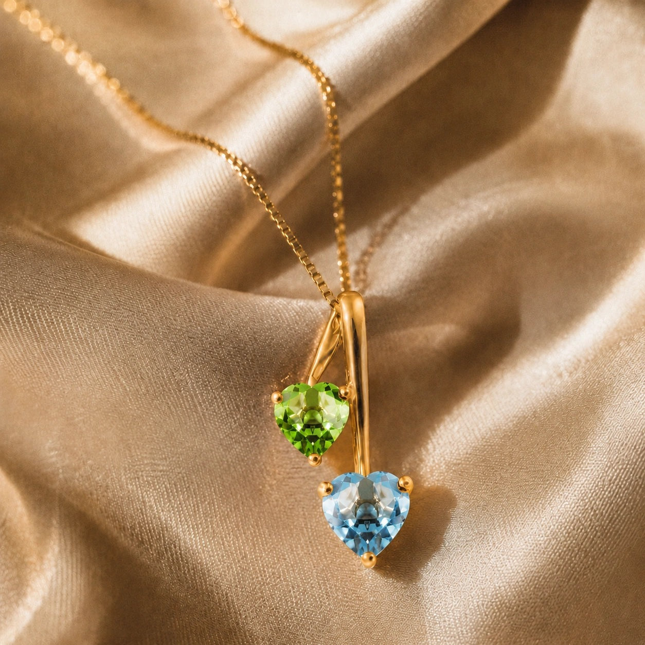 Yellow Gold Aura Necklace Pink Topaz 10K — Berenice