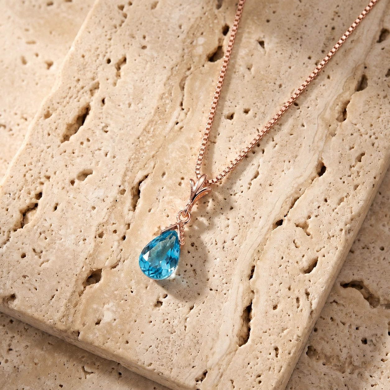 Rose Gold Blue Topaz — Radegonda