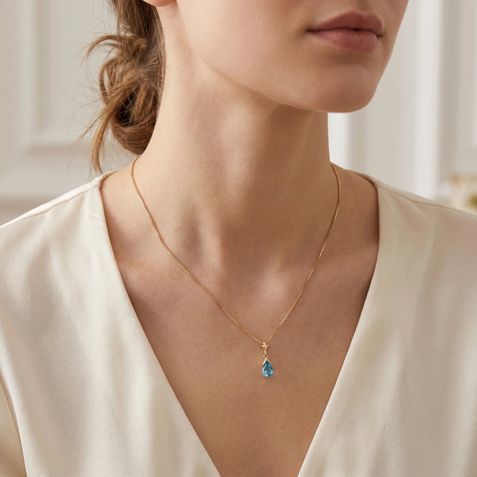 Yellow Gold Blue Topaz — Radegonda