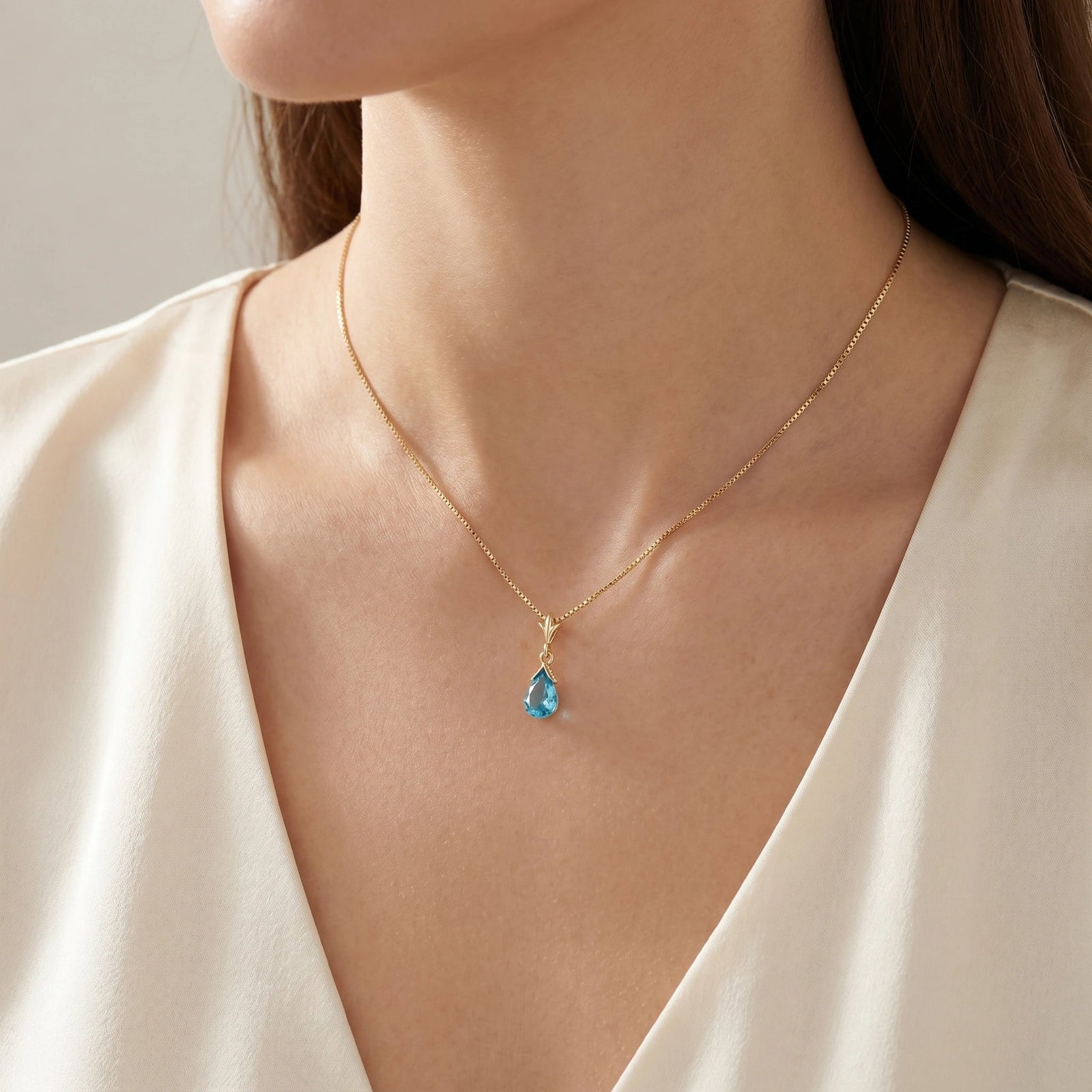Yellow Gold Blue Topaz — Radegonda