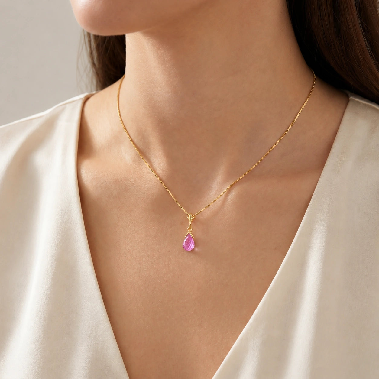 Yellow Gold Pink Topaz — Radegonda