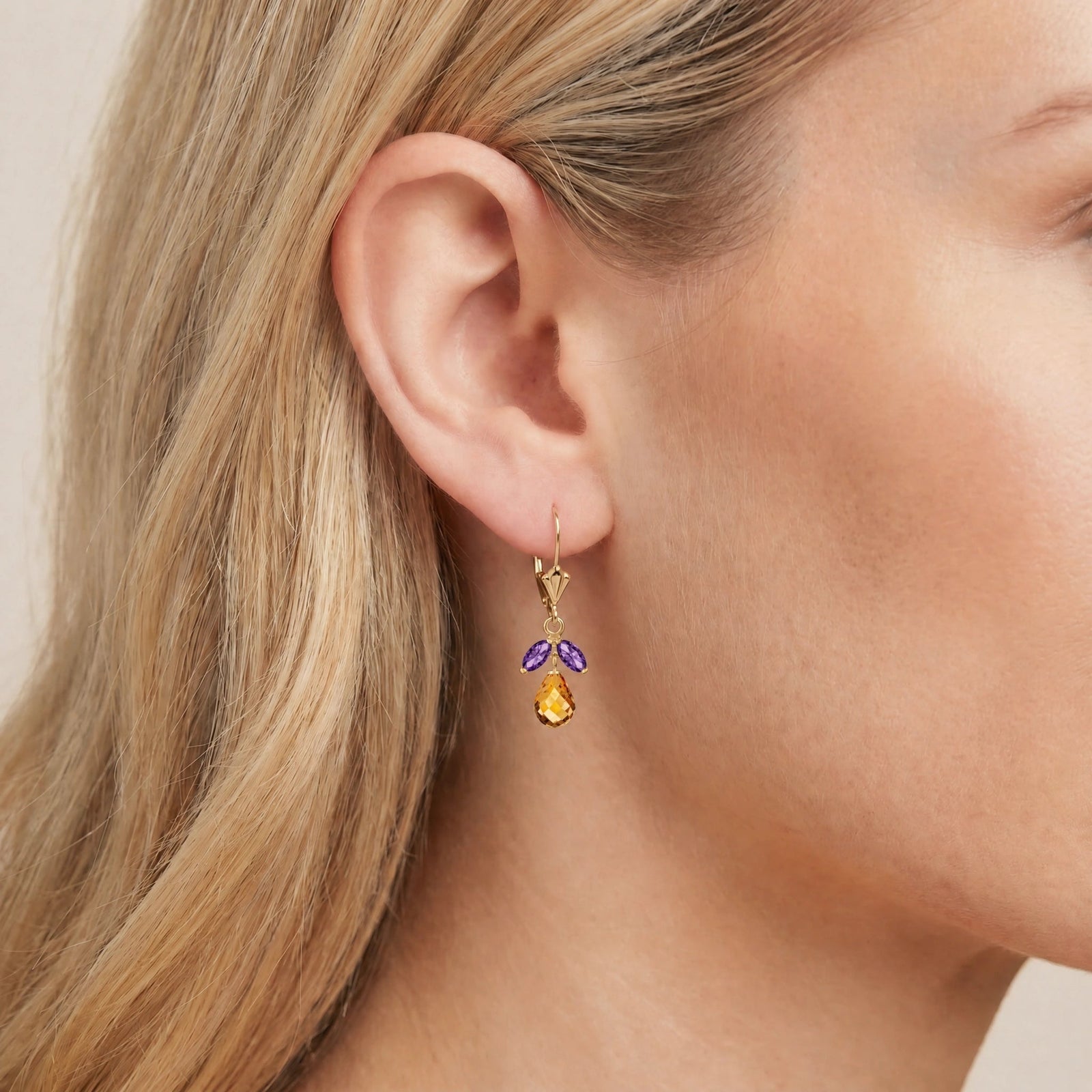 Yellow Gold Amethyst & Citrine — Liletta