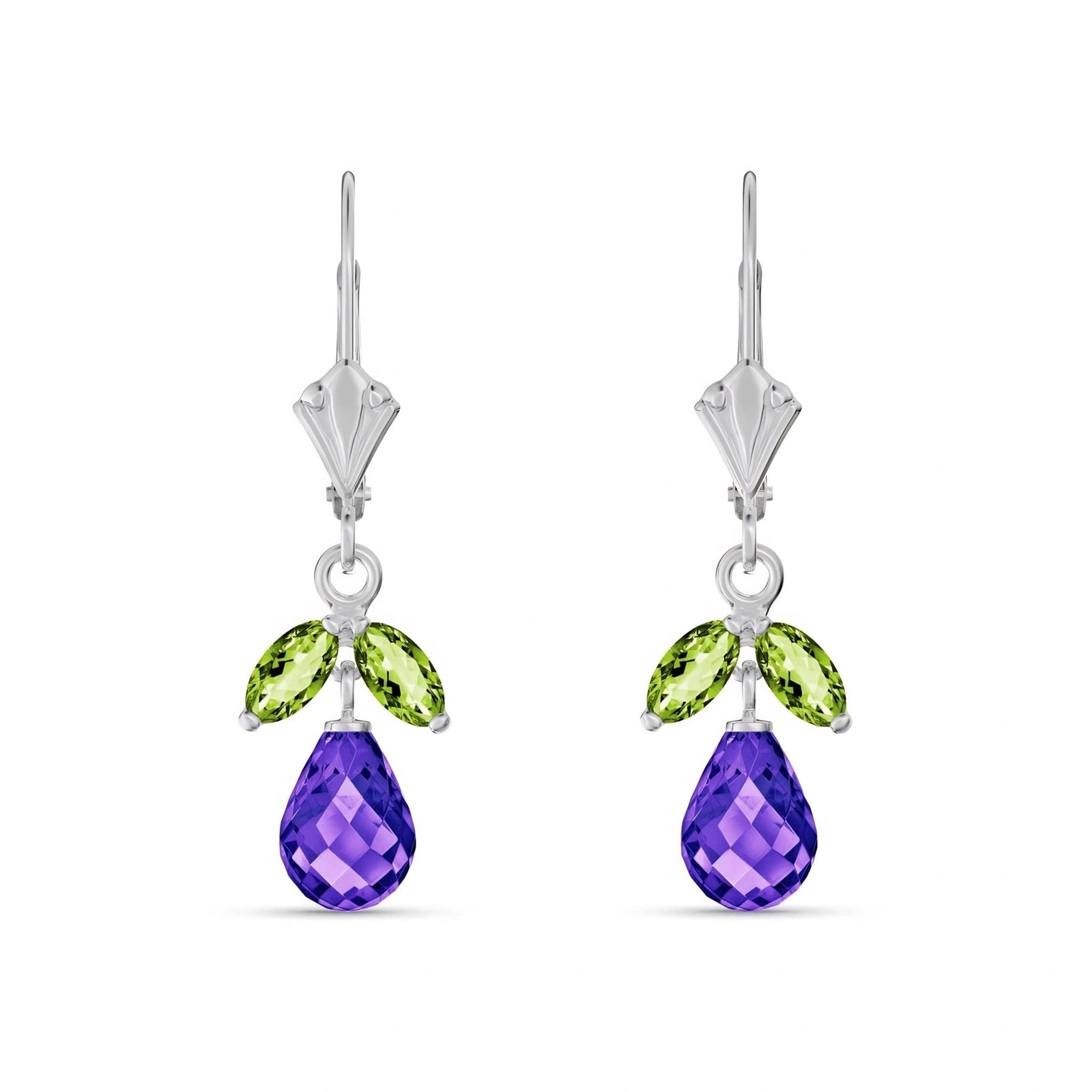 White Gold Peridot & Amethyst — Liletta