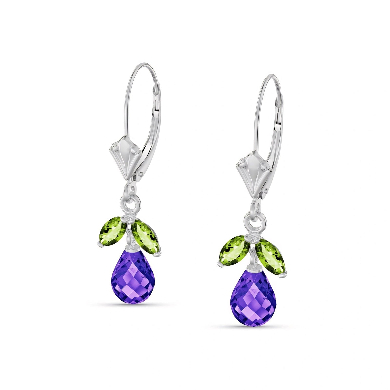 White Gold Peridot & Amethyst — Liletta