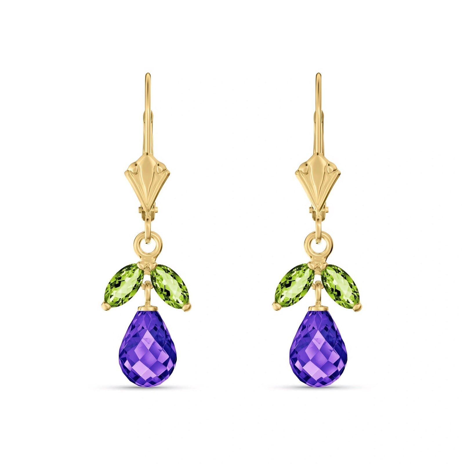 Yellow Gold Peridot & Amethyst — Liletta